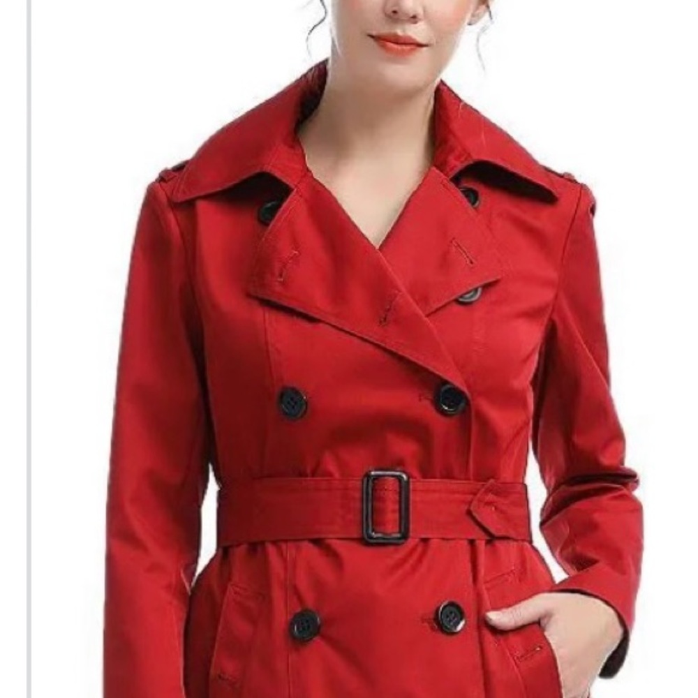 BGSD Women's Evelyn Hooded Short Trench Coat